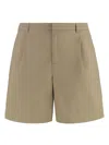 Apc A.p.c. Crew Cotton Bermuda Shorts In Nude