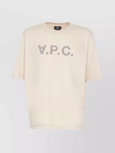 Apc Crewneck Short Sleeves T-shirt In Neutral