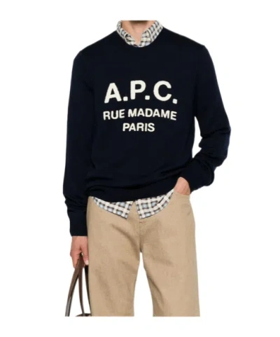 A.p.c. Crew-neck Sweater In Black