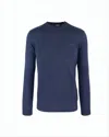 Apc Crewneck Sweater In Smooth Knit Wool In Blue