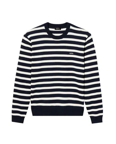 APC CREWNECK SWEATER WITH CLASSIC STRIPED PATTERN