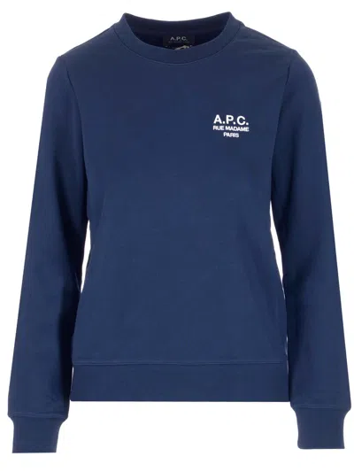 Apc Crewneck Sweatshirt In Blue