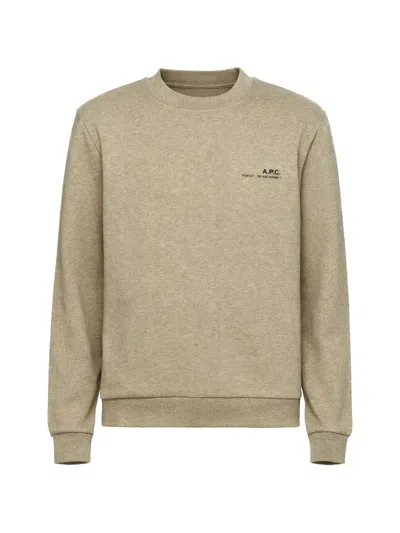 Apc Crew-neck Sweatshirt In Green