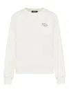 Apc A.p.c. Logo Embroidered Crewneck Sweatshirt In White