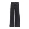 Apc A.p.c. High-waisted Wide-leg Jeans In Black
