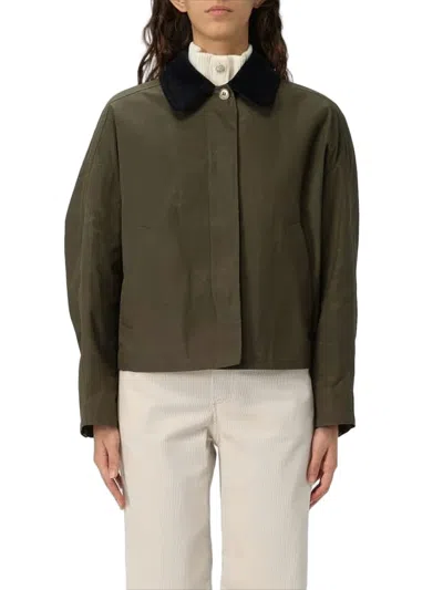 Apc Cropped Boxy Jacket With Button-up Front In Gray