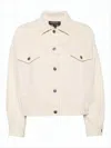 A.p.c. Cropped Cotton Jacket With Button-down Front In Neutral