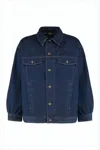 Apc Cropped Denim Jacket With Classic Collar In White