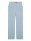 Apc Wide-leg Denim Trousers Patch Pockets In Blau