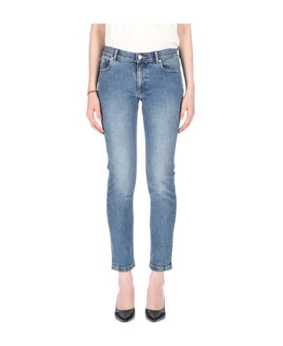 Apc Cropped Slim-fit Jeans In Blue