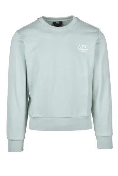 A.p.c. Cropped Sweatshirt - Aqua In Blue