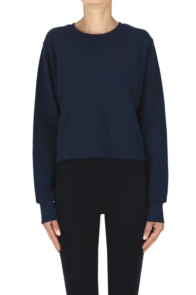 A.p.c. Cropped Sweatshirt In Blue