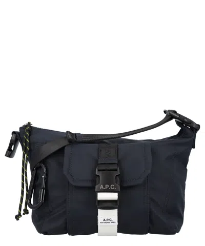 Apc Trek Adjustable Strap Messenger Bag In Blue