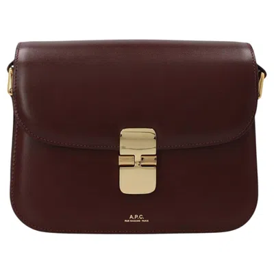 Pre-owned A.p.c. Crossbody Bag � Burgundy In Red