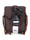 Apc Logo-buckle Backpack In Brown