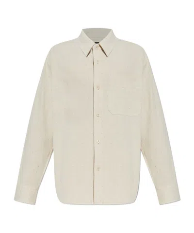 Apc A.p.c. Curved Hem Shirt In Neutral