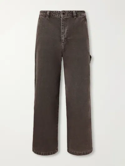 A.p.c. Multicolor Utility Pocket Wide-leg Cotton Jeans In Green