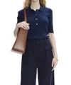 Apc Danae Polo Shirt In Dark Navy In Blue
