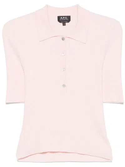 Apc Danae Polo Shirt In Pink
