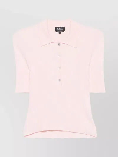 APC DANAE RIBBED POLO SHIRT