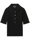 Apc Polo Danae In Maglia Di Cotone A Costine In Black
