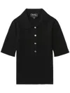 Apc Polo Danae In Maglia Di Cotone A Costine In Black