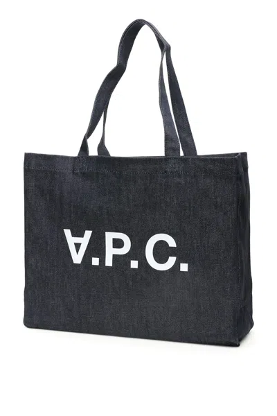 Apc A.p.c. Blue Denim Daniela Shopping Bag