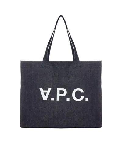 Apc A.p.c. Blue Denim Daniela Shopping Bag