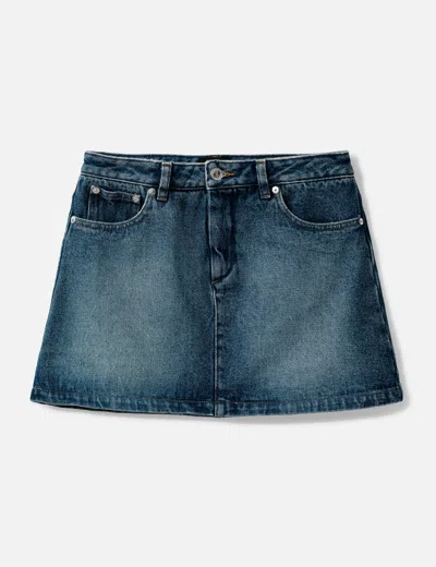 A.p.c. Darcy Mini Skirt In Blue/蓝色/藍色/블루/ブルー
