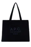 Apc A.p.c. Dark Blue Corduroy Diane Shopping Bag