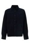 Apc A.p.c. Dark Blue Corduroy Leon Shirt In Multi