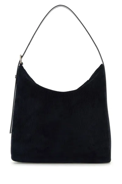 Apc A.p.c. Dark Blue Corduroy Vera Shopping Bag