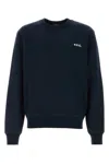 Apc A.p.c. Dark Blue Cotton Sweatshirt