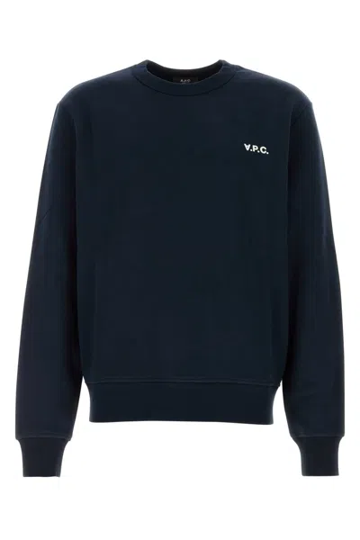 APC DARK BLUE COTTON SWEATSHIRT
