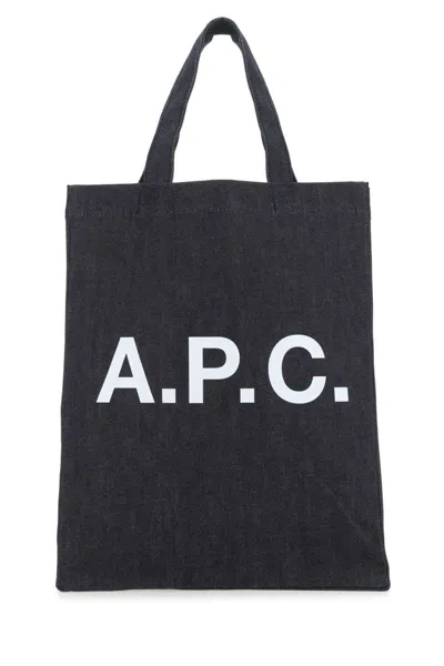 Apc A.p.c. Denim Shopping Bag In Blue