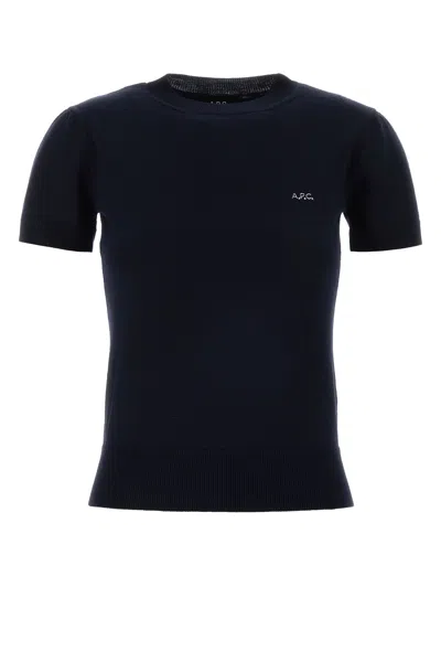 A.p.c. Dark Blue Wool Blend Gia Sweater