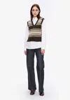 A.p.c. Brown Wool Sweater Vest In Brown