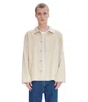 Apc Kerlouan Beige Jacket With Classic Collar And Front Button Closure In Cotton Man