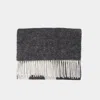 Apc A.p.c. Dark Grey Wool Blend Malo Scarf