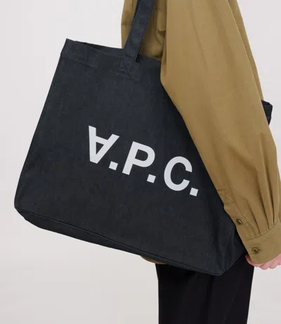 Apc A.p.c. Blue Denim Daniela Shopping Bag