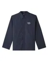 Apc A.p.c. Dark Navy Coach Jacket With Logo In Blue