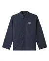 Apc A.p.c. Dark Navy Coach Jacket With Logo In Blue