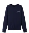 Apc Item Logo-print Cotton Sweatshirt In Blue