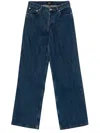 Apc Wide-leg Organic Cotton Jeans In Blue