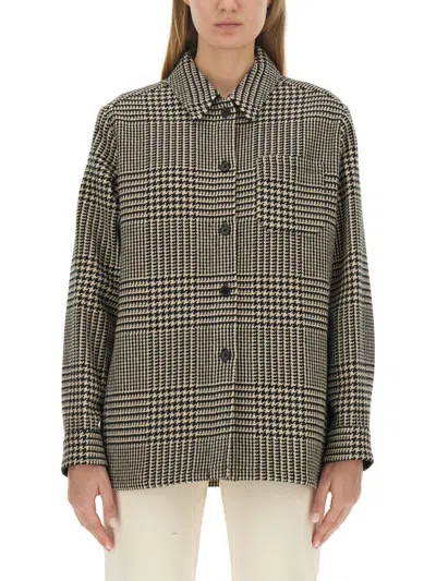 Apc Darlene Virgin Wool-blend Overshirt In Multi