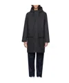 Apc Dave's Hooded Coat In Black