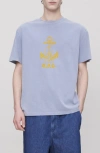 Apc A. P.c. Davy Logo Graphic Tee In Blue
