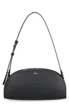 Apc Mini Demi-lune Structured Shoulder Handbag In Black