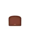 Apc Demi-lune Card Holder - Hazelnut - Leather In Brown