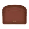 Apc A.p.c. Demi Lune Card Holder In Brown
